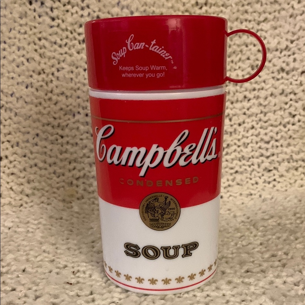 Campbell's Soup Can-tainer insulated thermos.